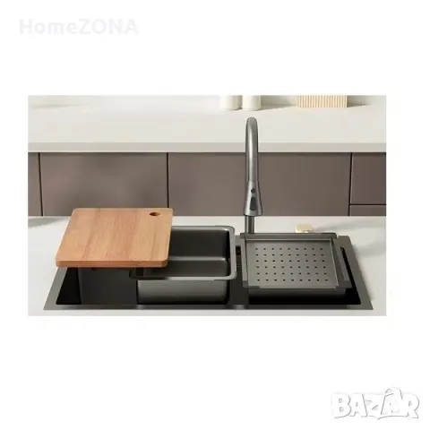 Мивка за кухня Spark 6A, водопад и Smart смесител, снимка 3 - Мивки - 49445936