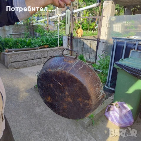 Голяма медна тава за курбан или консервиране, снимка 5 - Антикварни и старинни предмети - 50673832