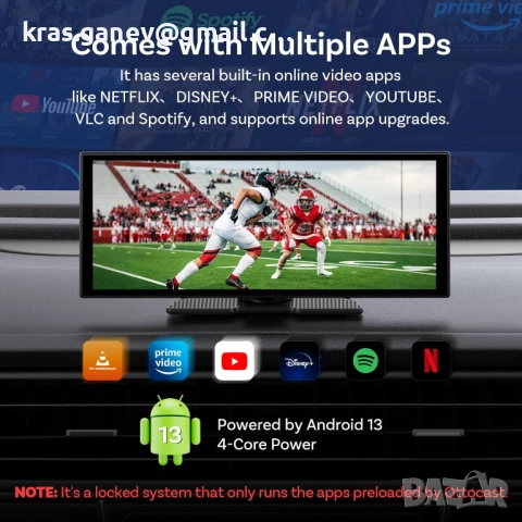 OTTOCAST ScreenFlow Carplay дисплей с YouTube, 11.4-инчов, снимка 2 - Аксесоари и консумативи - 53745483