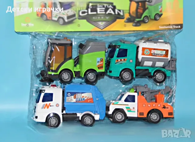 Комплект камиони 4 броя, цистерна, кран