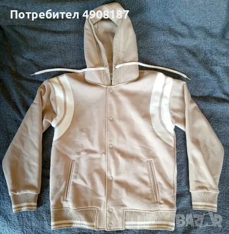 Суичър с качулка Zara. Бежов