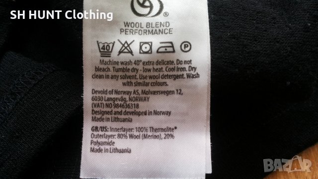 DEVOLD DUO ACTIVE GO 237 224 A 80% Merino Wool размер М за лов термо блуза 80% Мерино Вълна - 559, снимка 11 - Блузи - 44162554