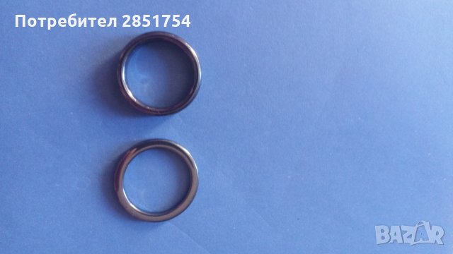 Пръстени-халки от хематит, снимка 2 - Пръстени - 33921083