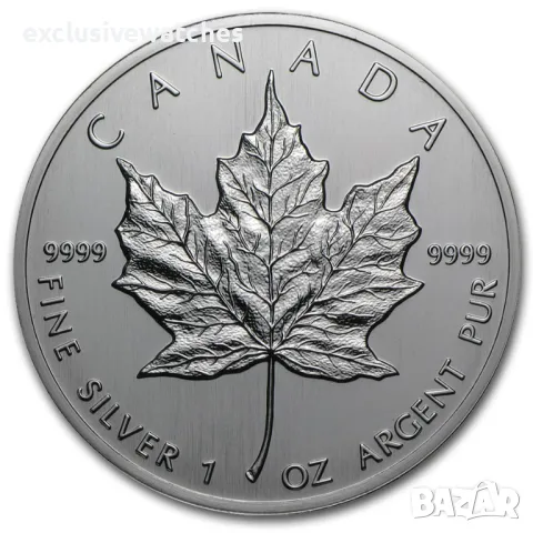 1 тройунция Сребърна Монета Maple Leaf BU 1988 г., снимка 2 - Нумизматика и бонистика - 49840646