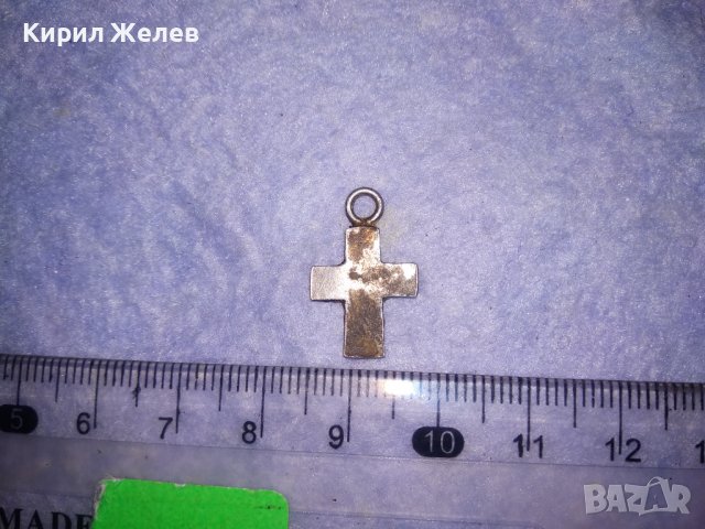 СТАРО КЛАСИЧЕСКИ ГОТИК СТИЛ СРЕБЪРНО КРЪСТЧЕ РЪЧНА ИЗРАБОТКА 33151, снимка 2 - Антикварни и старинни предмети - 39378804