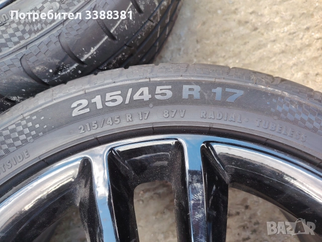 4*100 17" 215/45/17, снимка 2 - Гуми и джанти - 53651340