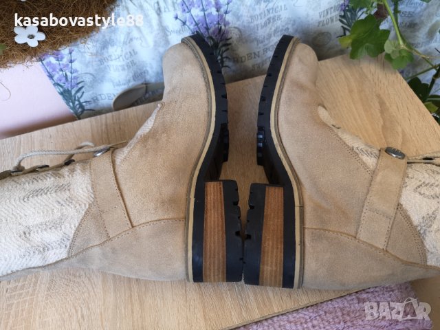 Ботуши Stockerpoint 41 н.Естествен велур, снимка 5 - Дамски ботуши - 39252436