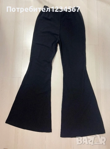 Ефектен НОВ черен панталон с камъни, снимка 4 - Панталони - 53639569