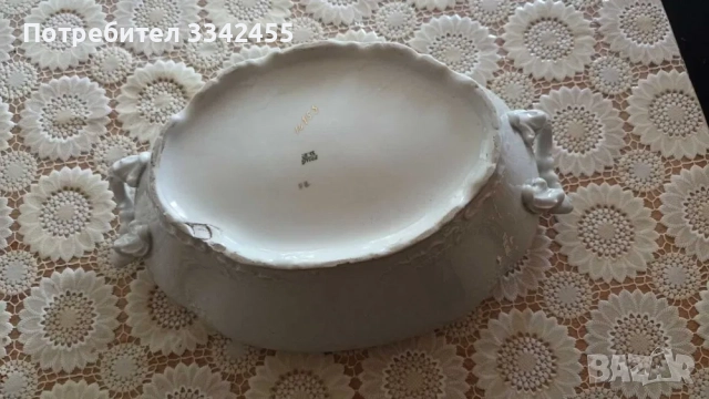 Стар порцеланов супник, снимка 7 - Антикварни и старинни предмети - 51571737