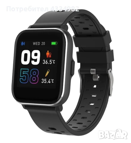 Смарт часовник Denver SW-165 black Smart спортна гривна температура кислород в кръвта Bluetooth