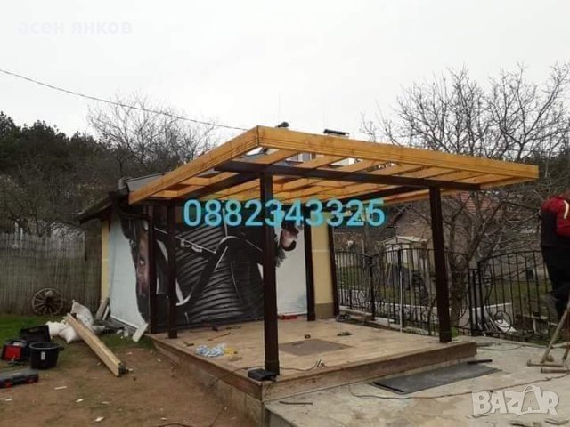Изграждане на дървени навеси беседки градински навеси навес за автомобили веранди перголи , снимка 3 - Ремонти на покриви - 40064631