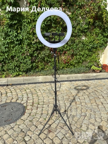 Светлинен пръстен със статив, стойка за селфи фотография 