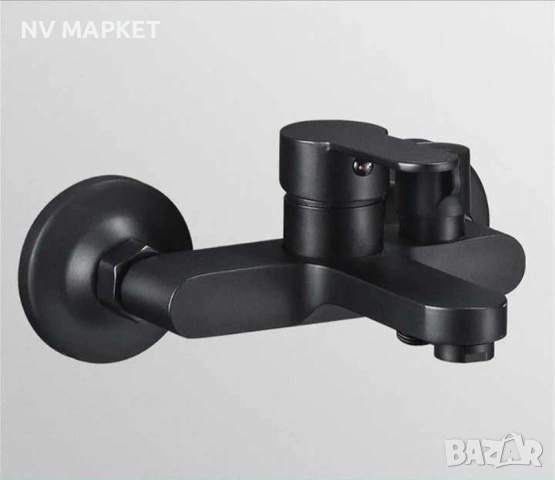 Стенен смесител за вана с ръчен душ неръждаема стомана, снимка 2 - Други стоки за дома - 53837260