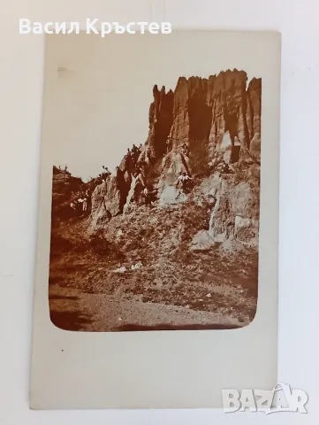 Стогодишна картичка, туристи, Орот ен, Май 1921 г., снимка 1