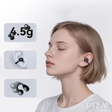 Open-ear Bluetooth 5.4 слушалки с кейс и LED дисплей до 40 часа, снимка 4 - Аксесоари и консумативи - 55863860