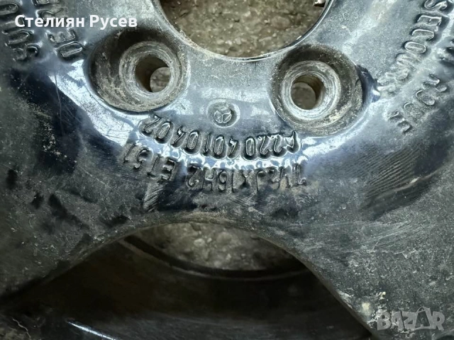 1 патерица / резервна джанта за mercedes w220 S class 5 x 112 / 16 цола с гума 225 60 16 -цена 60лв , снимка 3 - Гуми и джанти - 51838103