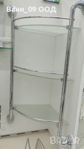 Ъглова стъклена етажерка за баня , снимка 3 - Етажерки - 44166893