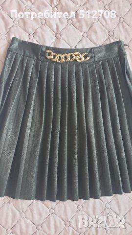 Кожена пола, плисирана, снимка 1