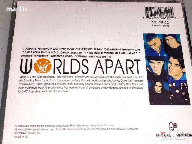 Worlds Apart CD , снимка 2 - CD дискове - 44330103