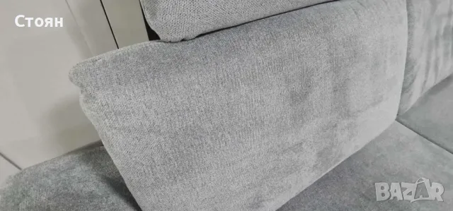 Сив комплект дивани от плат ъглов диван и тройка "Dieter Knoll", снимка 5 - Дивани и мека мебел - 48633100