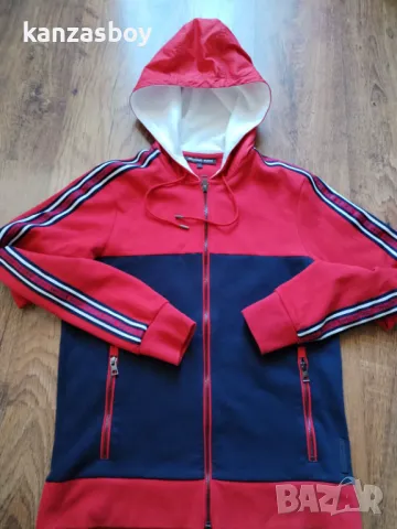 Michael Kors Mix Media Logo Fz Hoodie In Crimson - страхотно мъжко горнище С, снимка 7 - Спортни дрехи, екипи - 49576180