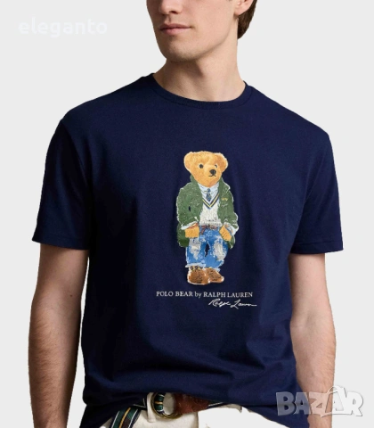 Оригинална мъжка тениска Polo Ralph Lauren Polo Bear Jersey T-Shirt , L/XL размер -SlimFIT, снимка 2 - Тениски - 53814932