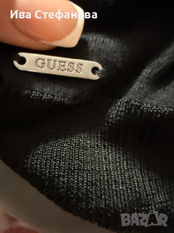 Нова памук памучна черна елегантна еластична 100 % оригинална маркова блуза Guess , снимка 6 - Блузи с дълъг ръкав и пуловери - 52566131