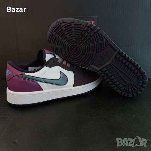 Nike Air Jordan 1 Low Purple Golf Hameleon Logo Нови Обувки Размер 39 Кецове Маратонки , снимка 9 - Маратонки - 41087494