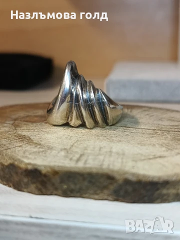 Сребърен дамски пръстен масивен