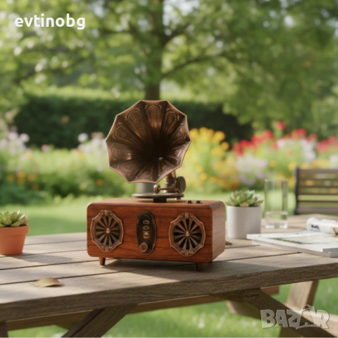 Bluetooth радио колонка AS36, 2x5W, 1800mAh – ретро и мощна, снимка 5 - Bluetooth тонколони - 53781062
