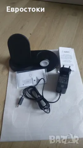 Безжично зарядно устройство Belkin BOOST CHARGE 3 в 1 Wireless Charger 7.5W за iPhone + Apple Watch, снимка 6 - Аксесоари за Apple - 48005415