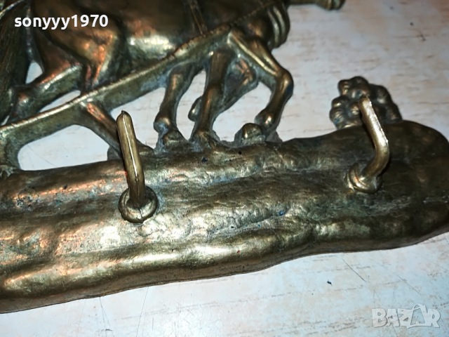 ОРАН-ЗАКАЧАЛКА МЕД/МЕСИНГ-27Х12СМ 2603222048, снимка 7 - Антикварни и старинни предмети - 36240748