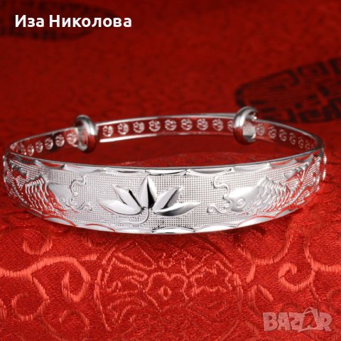 Солидна сребърна гривна, снимка 7 - Гривни - 41906845