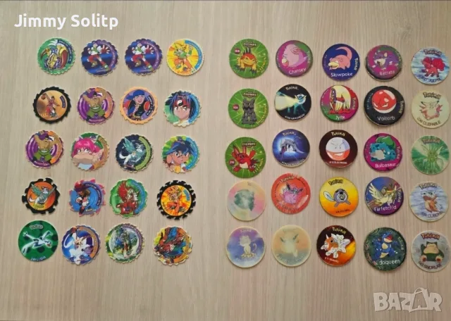 Лот 60 тазо Beyblade, Pokemon & Digimon (2000s)