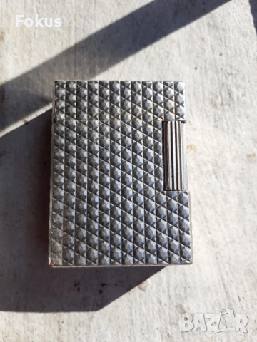 Стара колекционерска сребърна запалка Дюпон Dupont - работи, снимка 2 - Антикварни и старинни предмети - 52828231