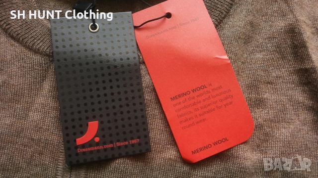 Dressmann Bomber Zip Merino Brown 50% размер XL жилетка 50% Мерино вълна - 1509, снимка 6 - Екипировка - 52507358