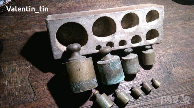 Месингови грамове, теглилки, тежести за кантар, везна пълен комплект , снимка 3 - Антикварни и старинни предмети - 40002377