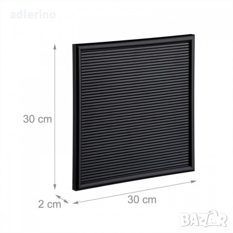 Табло, борд за послания, 30х30 см, черна рамка, дъска с букви за послания и изненади, снимка 3 - Декорация за дома - 35743033