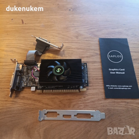 Видеокарта Low Profile SAPLOS GT 210 – 1GB DDR3, HDMI / DVI / VGA, снимка 7 - Видеокарти - 53382321