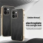 OnePlus 13s 5G / OnePlus 13T 5G KADEM Electroplating Silk Texture PU + TPU Калъф и Протектор, снимка 4
