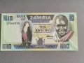 Банкнота - Замбия - 10 квача UNC | 1980г. - 1988г., снимка 1