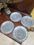 Антикварен лот от 4 броя чинийки за стена ловна тематика , снимка 1 - Антикварни и старинни предмети - 39422158