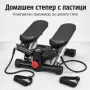 Домашен степер с ластици, LCD дисплей и регулиране, снимка 1