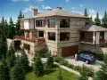 Земя за продажба в Лещен, България – панорамна гледка към планината и готови строителни планове, снимка 1