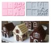 Силиконов молд 3D къща , декорация на торта фондан шоколадова къща коледен комплект, снимка 1 - Форми - 35800480
