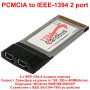 PCMCIA карта IEEE1394 2ports Ewel, снимка 1 - Мрежови адаптери - 41617283