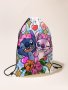 Модна детска раница с шнур Stitch, 9цвята - 023, снимка 6