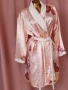 L/XL Сатенен розов халат на цветя , снимка 3