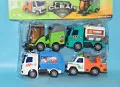 Комплект камиони 4 броя, цистерна, кран, снимка 1