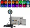 Нова LED Sunset лампа 24 цвята 180° USB дистанционно декоративно осветление, снимка 1